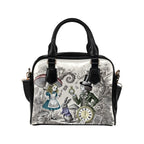 Alice in wonderland color Shoulder Handbag front view