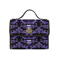 Purple Skull Damask Canvas Bag