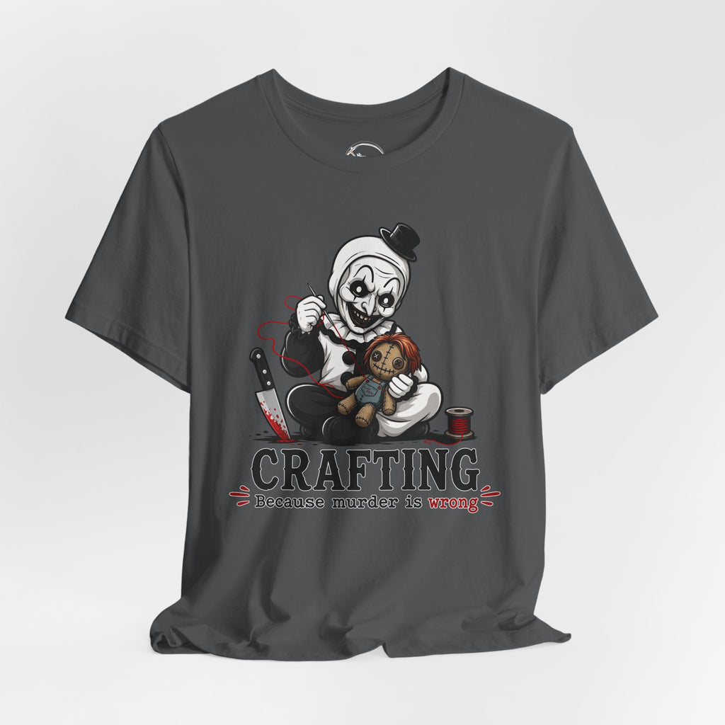 Creepy Dollmaker T‑Shirt — “Crafting” Horror Sewing Tee