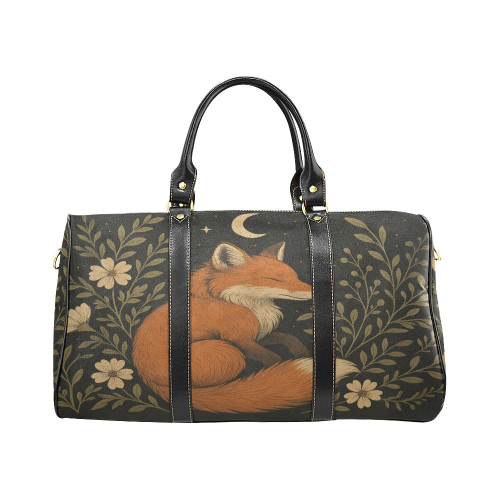 Retro Fox Forest Travel Bag