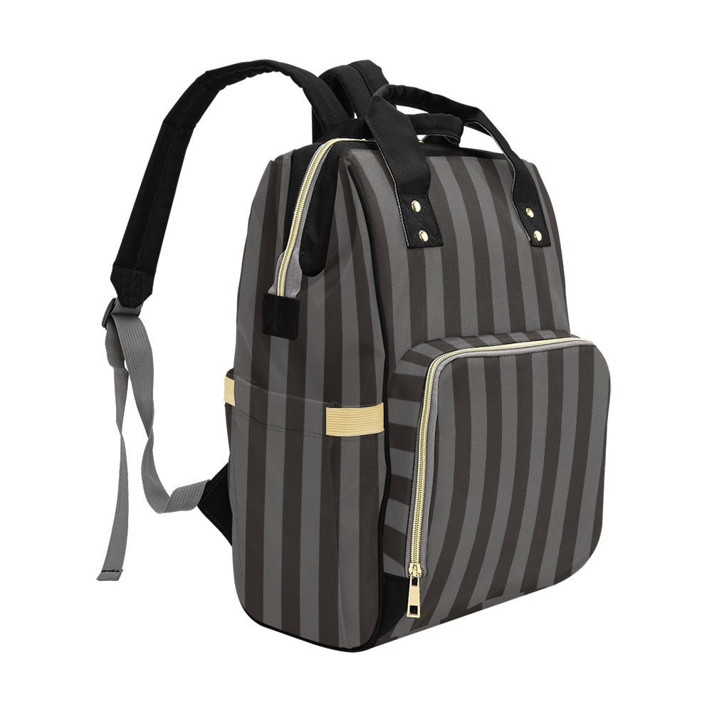 Gray & Black Stripe Backpack