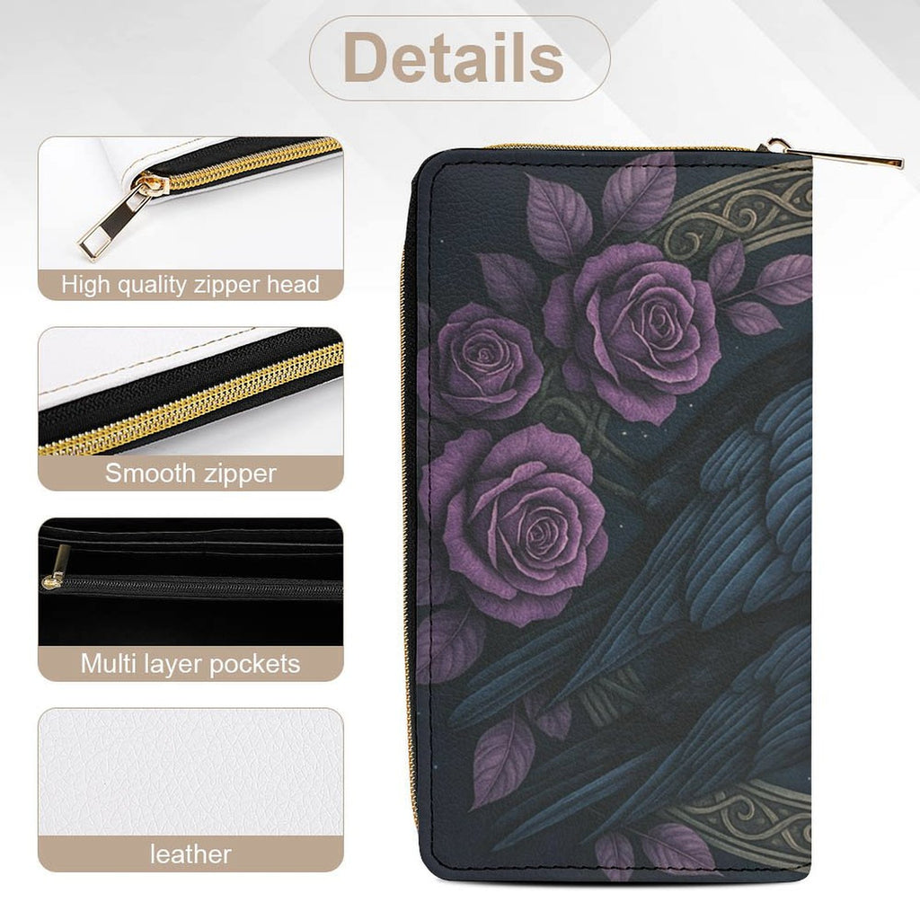 Twin Crows Crescent Leather Wallet