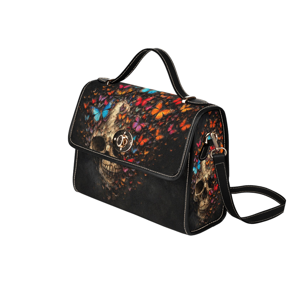 Skull Butterfly Canvas Bag