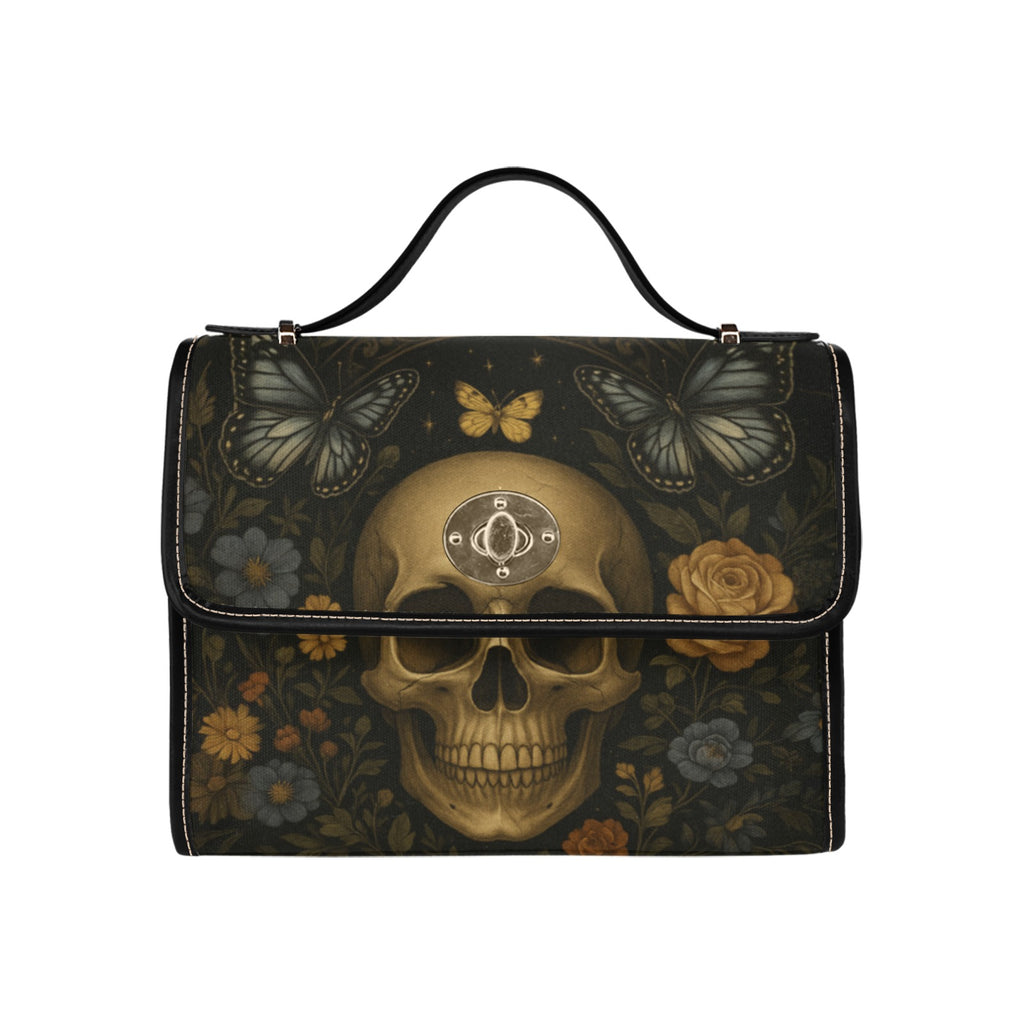 Skull Flowers Canvas Bag