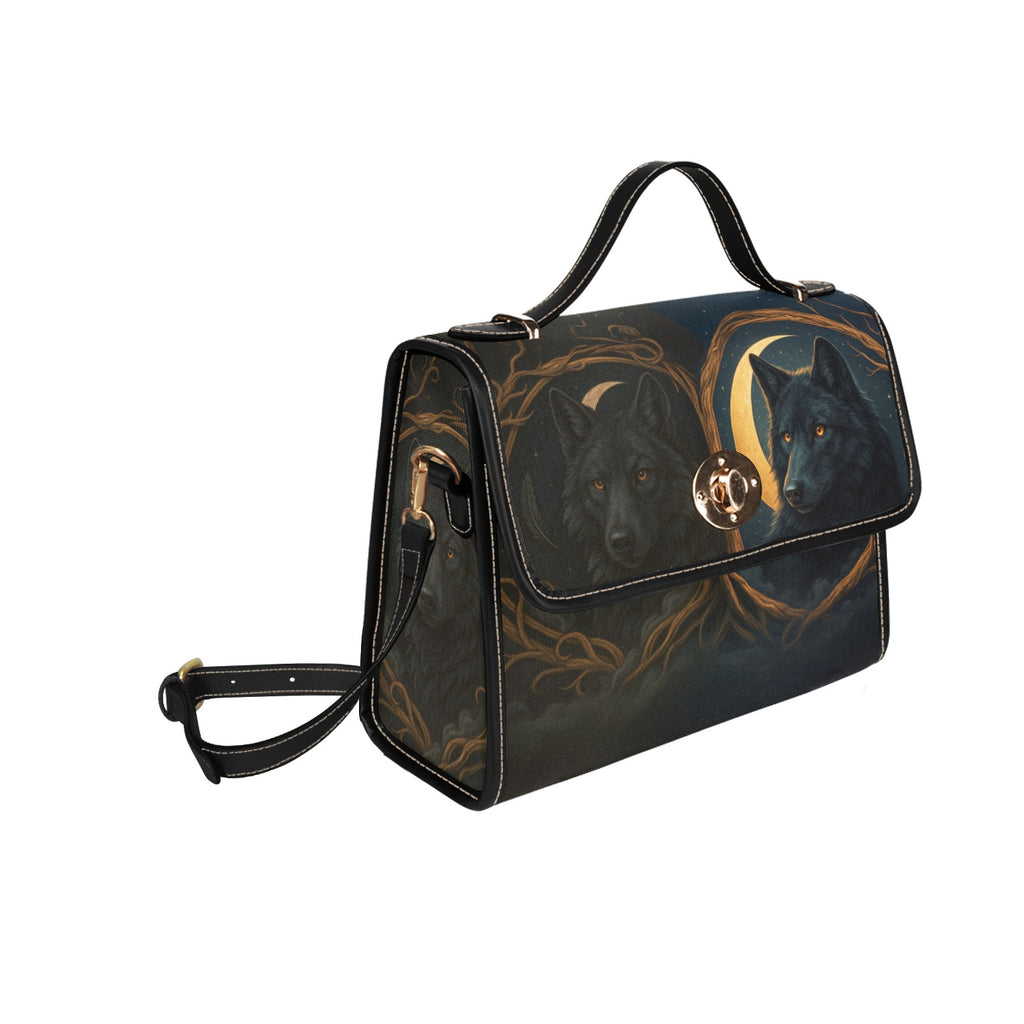Dark Floral Canvas Bag