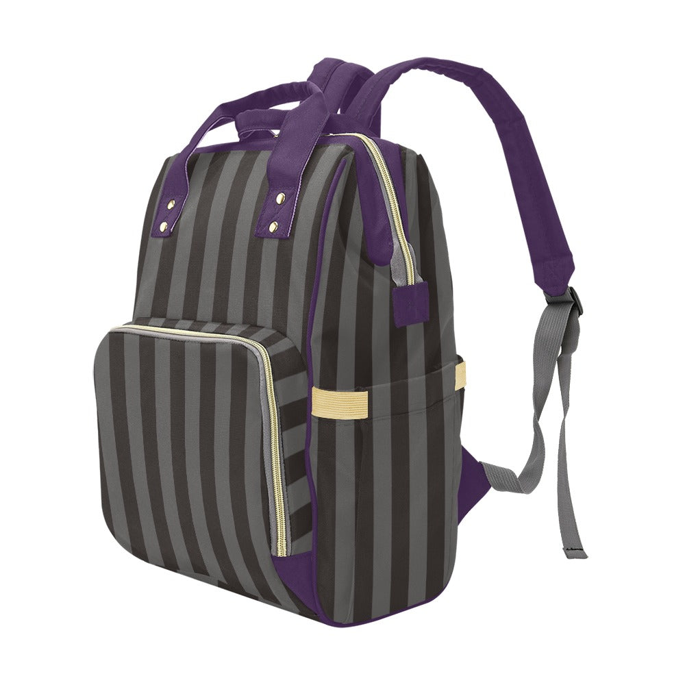 Purple Stripe Backpack