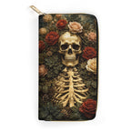 Skeleton Roses Wallet exterior front view