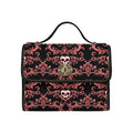 Red Skull Damask Canvas Bag