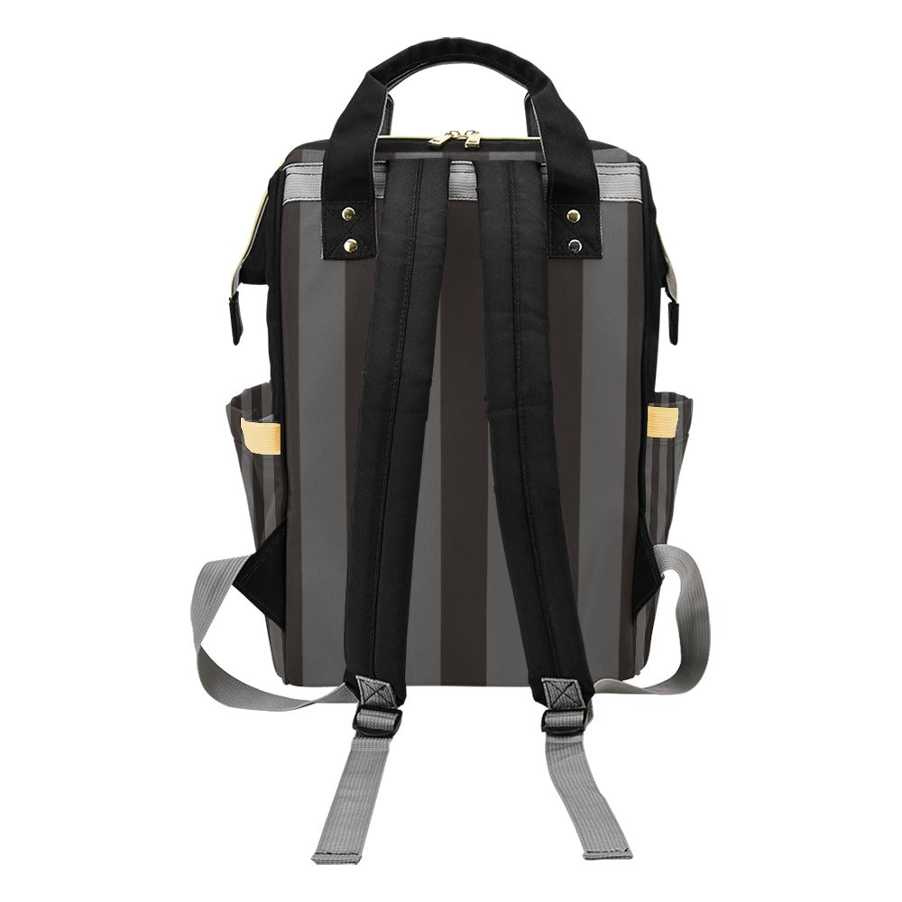 Gray & Black Stripe Backpack