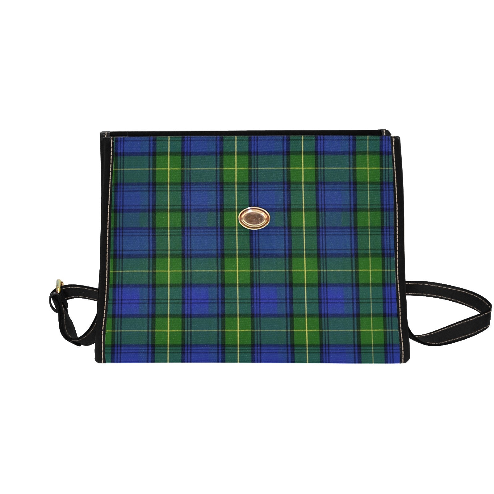 Blue Plaid Canvas Bag