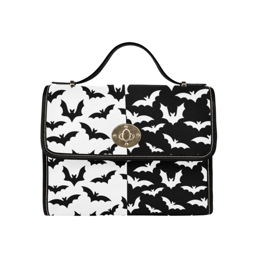 Black & White Bats Canvas Bag