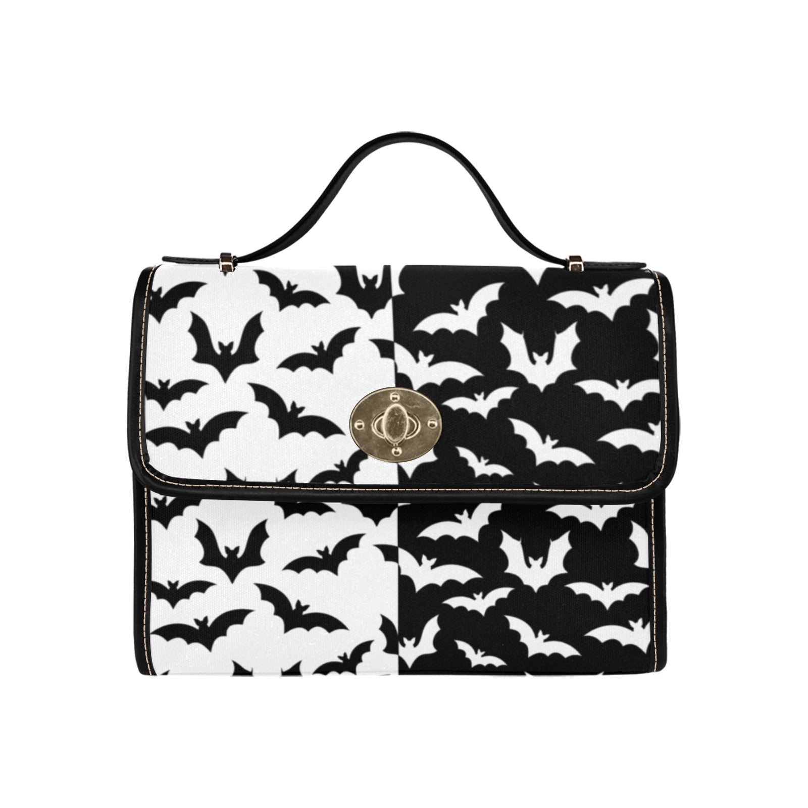 Black & White Bats Canvas Bag