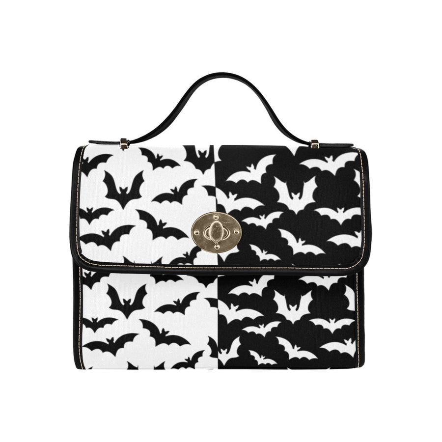 Black & White Bats Canvas Bag