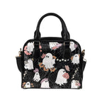 Ghost & Spiderweb Shoulder Handbag front view