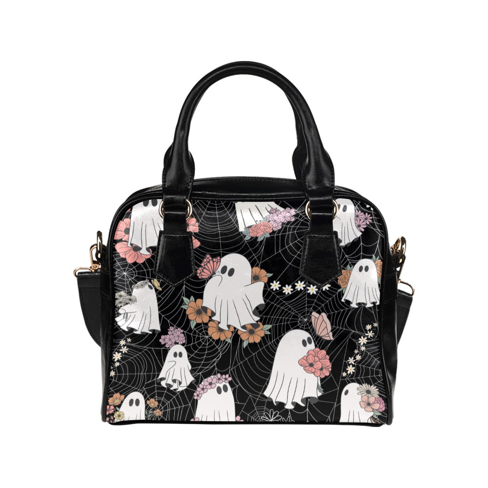 Ghost & Spiderweb Shoulder Handbag