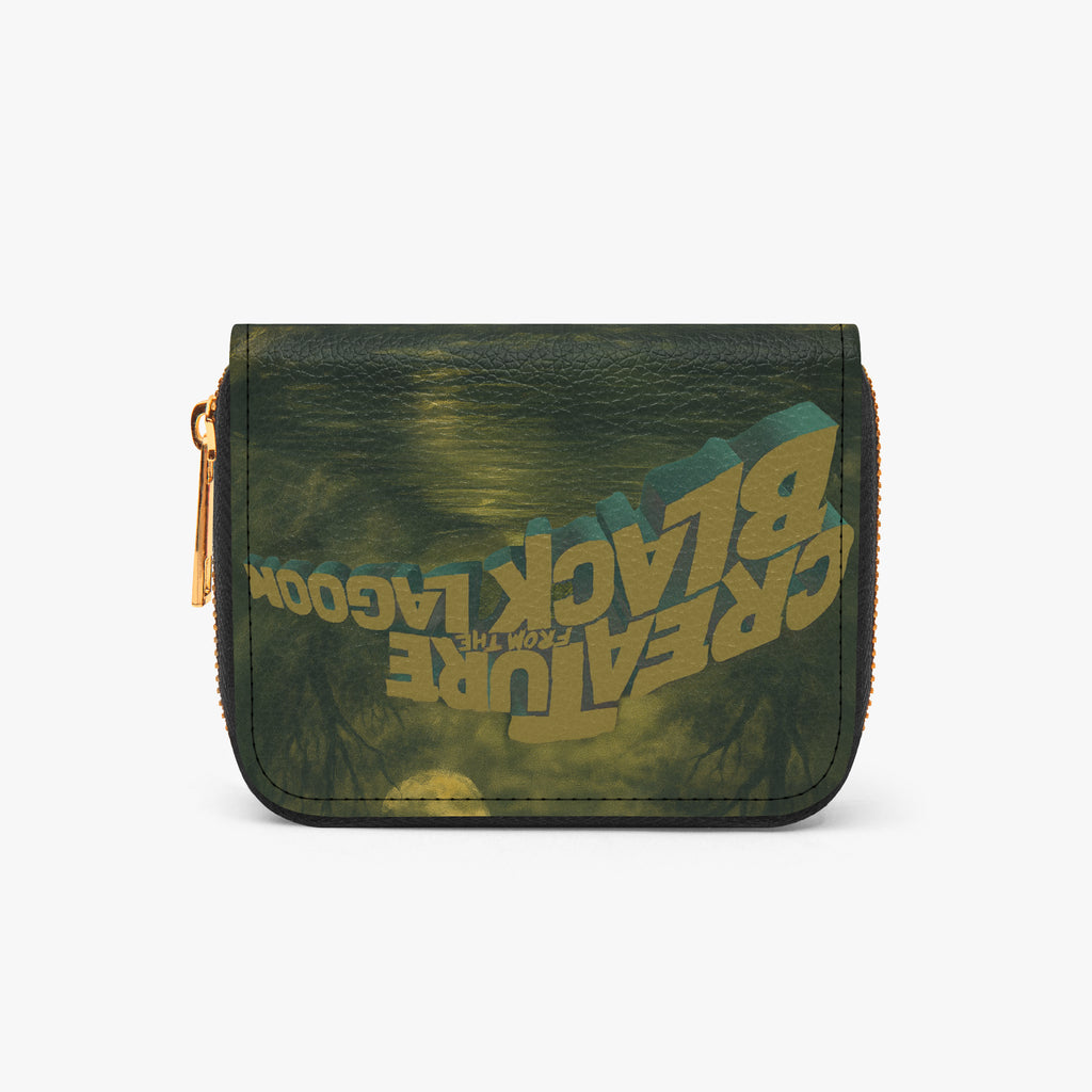 Black Lagoon Creature Bifold Zipper Wallet exterior reverse view