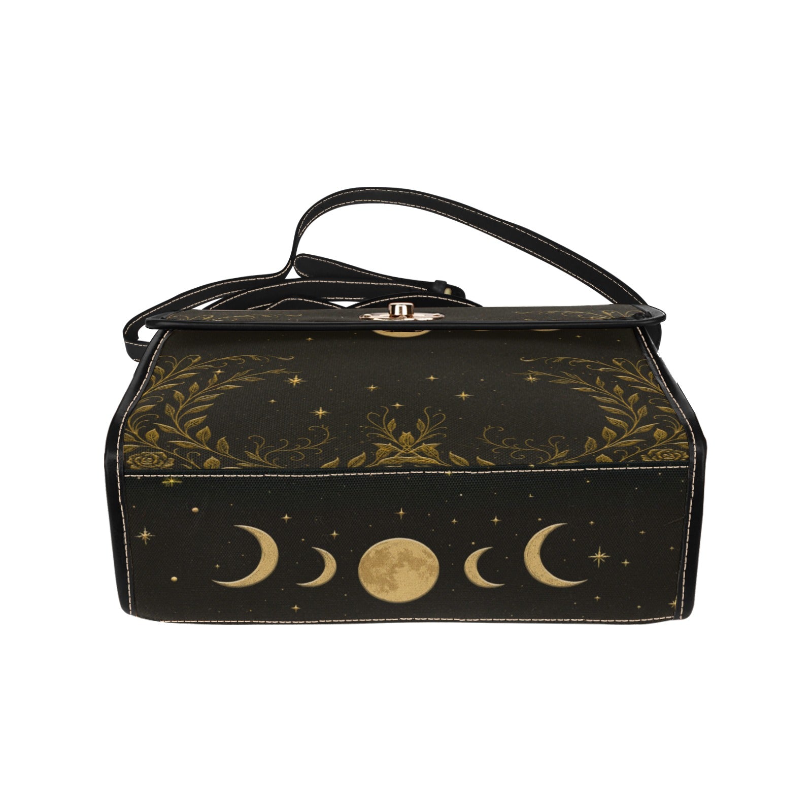 Celestial Moon Cottagecore Canvas Bag