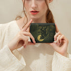 Moonlit Werewolf Bifold Zipper Wallet held in hands