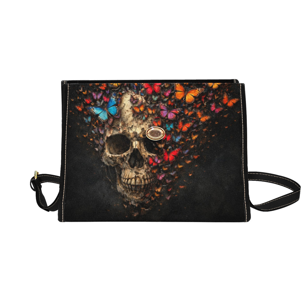 Skull Butterfly Canvas Bag
