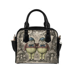 Tweedledee & Tweedledum Shoulder Handbag front view