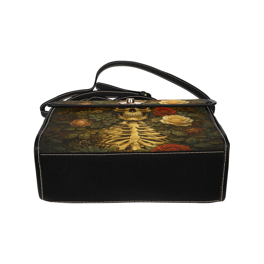 Skeleton Flowers Canvas Bag