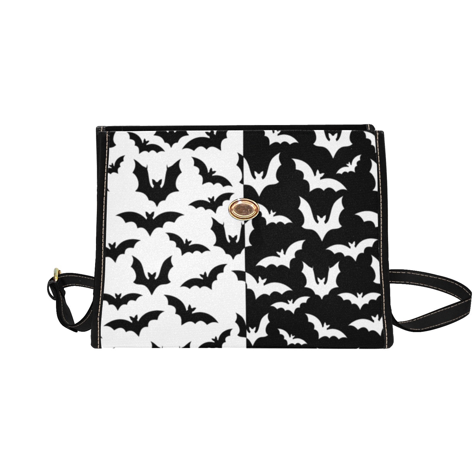 Black & White Bats Canvas Bag