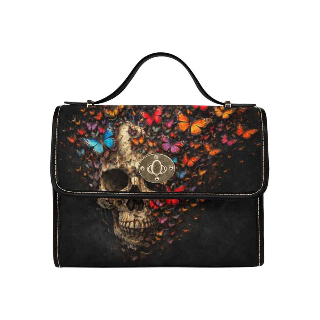 Skull Butterfly Canvas Bag