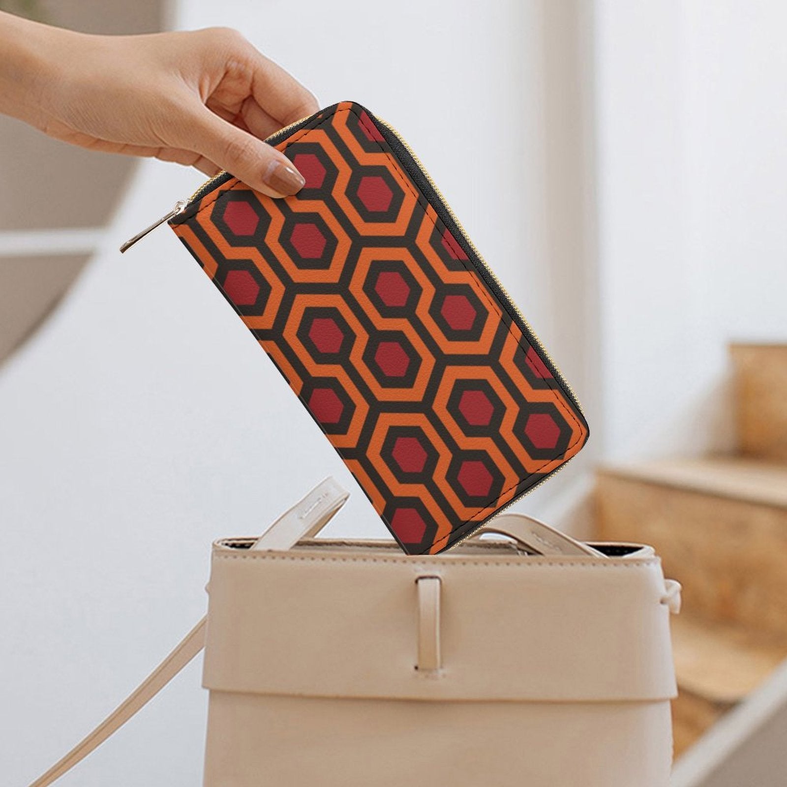 Haunted Hotel Carpet Leather Wallet