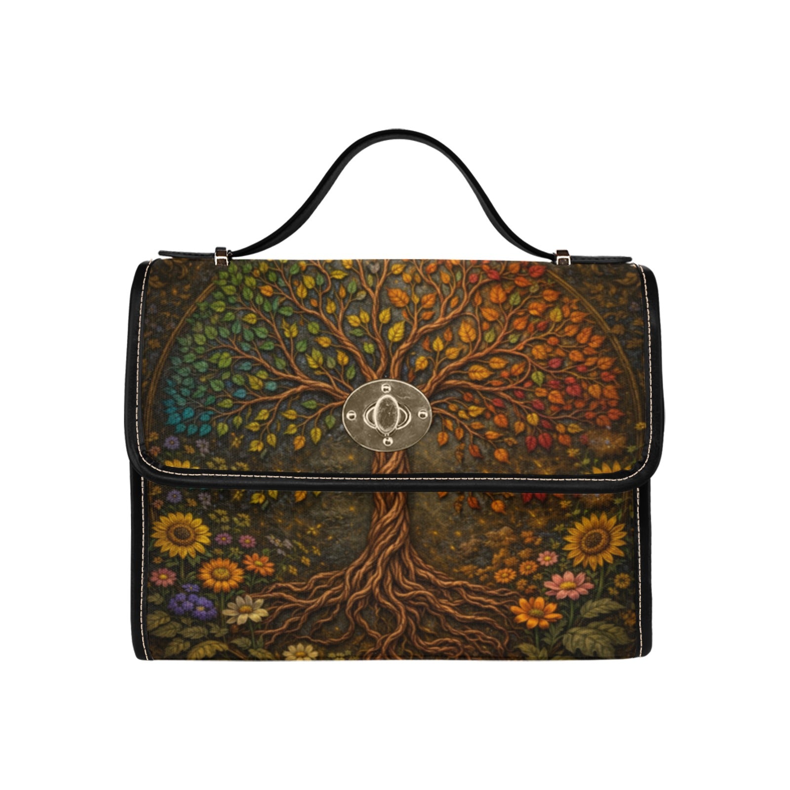 Colorful Tree of Life Canvas Bag