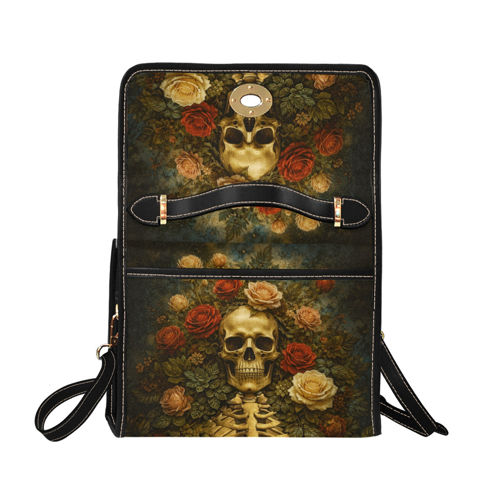 Skeleton Flowers Canvas Bag