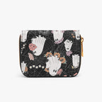 Floral Ghost Web Bifold Zipper Wallet alternate exterior reverse view
