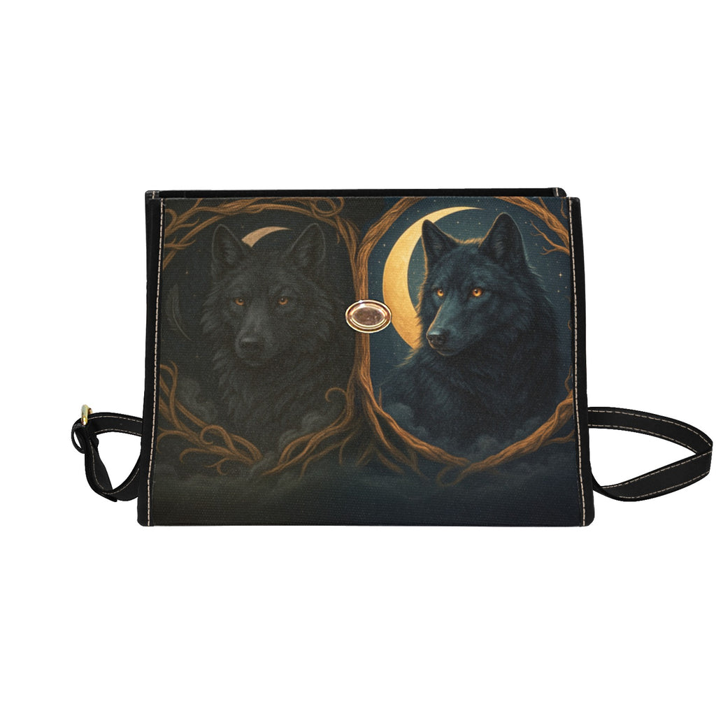 Dark Floral Canvas Bag