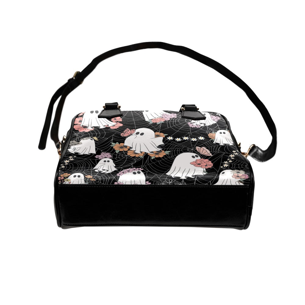 Ghost & Spiderweb Shoulder Handbag